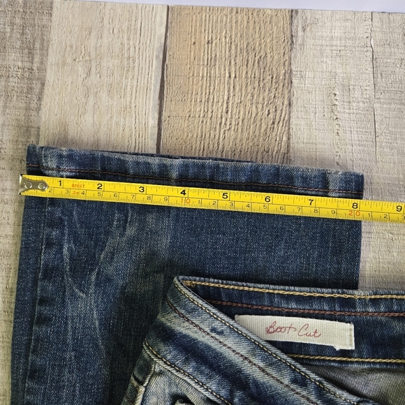 DECREE | NWOT Bootcut Blue Jeans in Dark Wash sz 5 - Picture 10 of 14